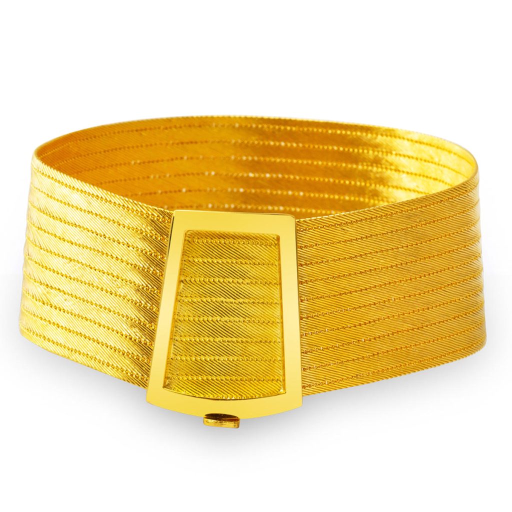 11 Row Plain 14 Karat Trabzon Woven Bracelet