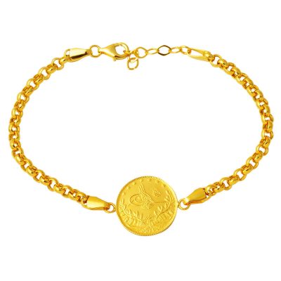 14K Doç Zincirli Reşat Half Goldlı Bracelet