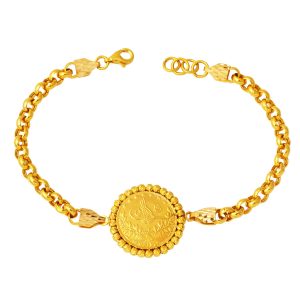 Resat Half Gold Doc Chain 22 Karat Bracelet