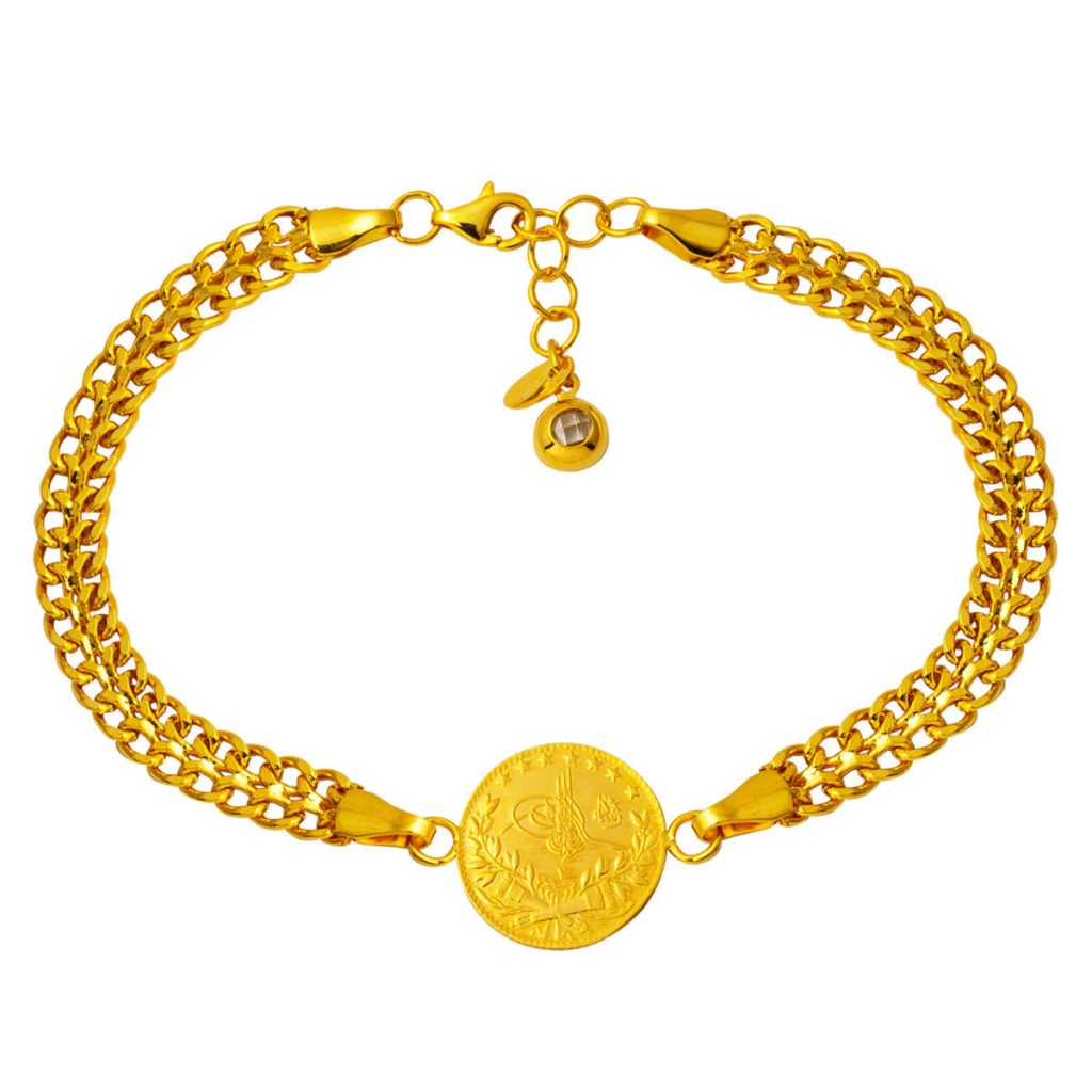Quarter Resat Gold Viyana Chain Bracelet