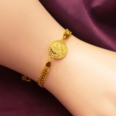 Quarter Reşat Goldlı Viyana Zincir Bracelet - 14K - 5.73g - EZ Gold