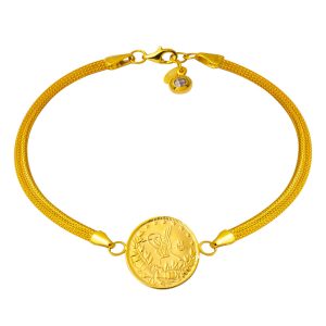Demi Resat en Or 14 Carats Tresse Chaine Bracelet
