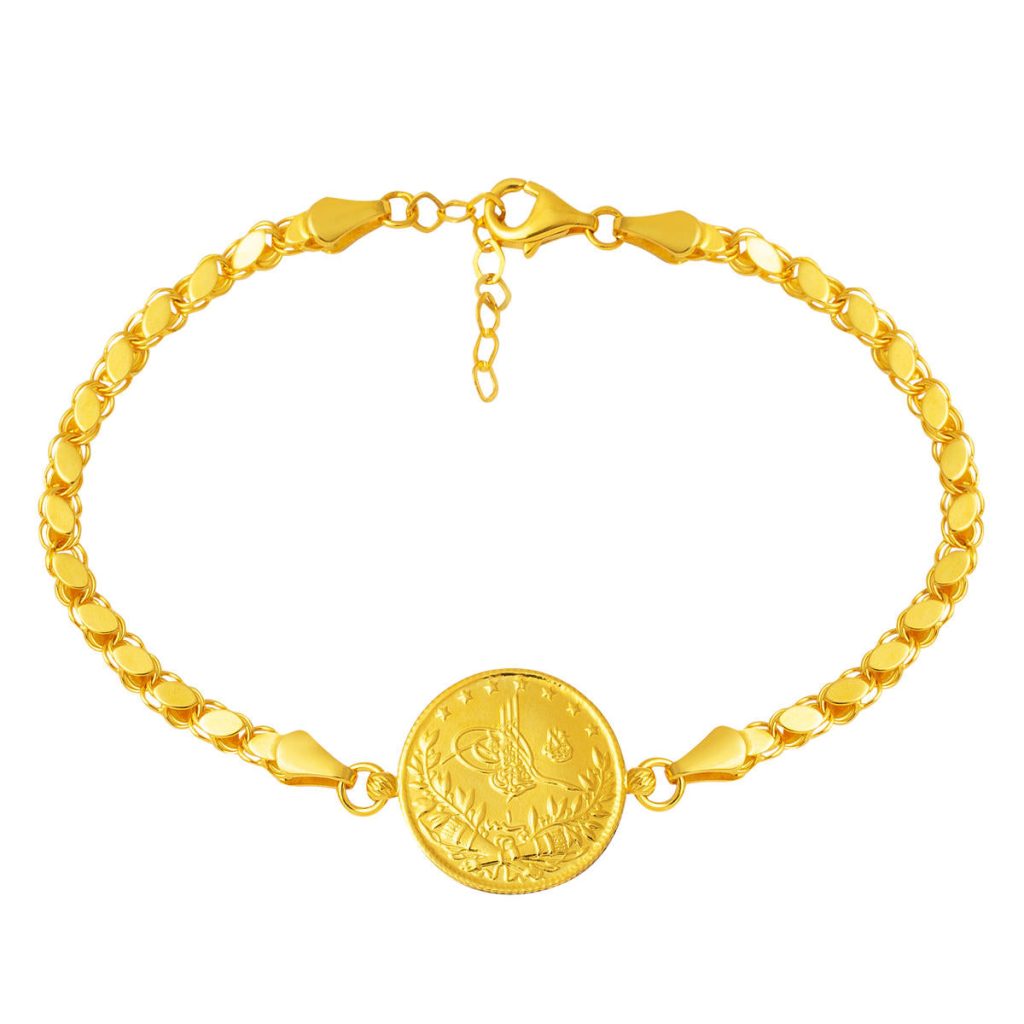 Maraş Pul a Chaine Resat Demi en Or Bracelet