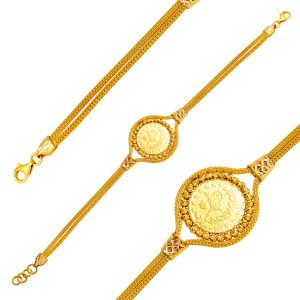 Half Resat Gold 22 Karat Bracelet