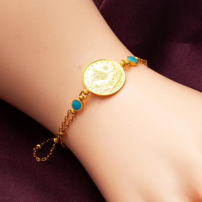 Reşat Çeyrek Altınlı Top Zincirli 22 Ayar Bileklik - 22K - 4.61g - EZ Gold