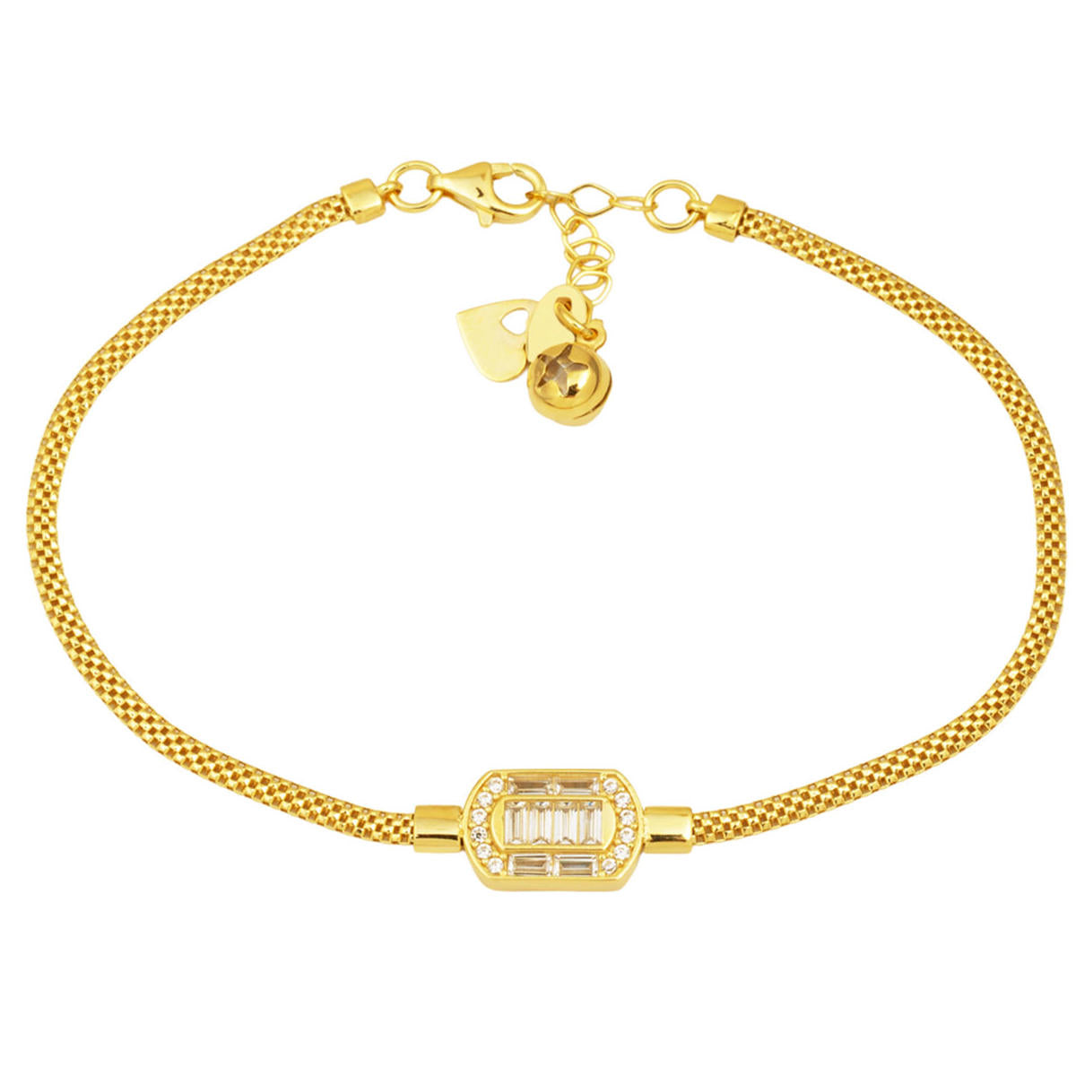 Jessica Chain Baguette Gold Bracelet