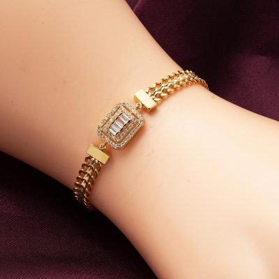 14K Gold Baguette Bracelet - 14K - 6g - EZ Gold