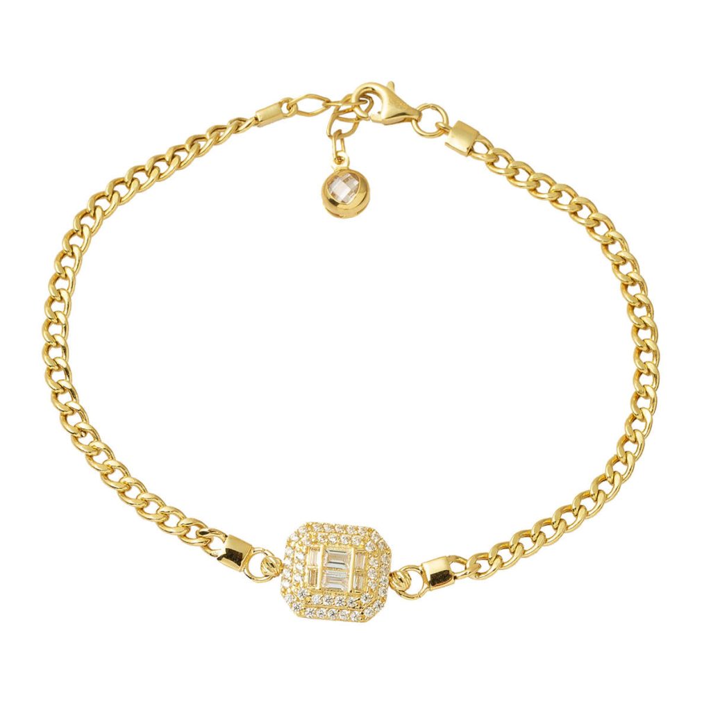 Spor Model Baguette Bracelet Or 14 Carats