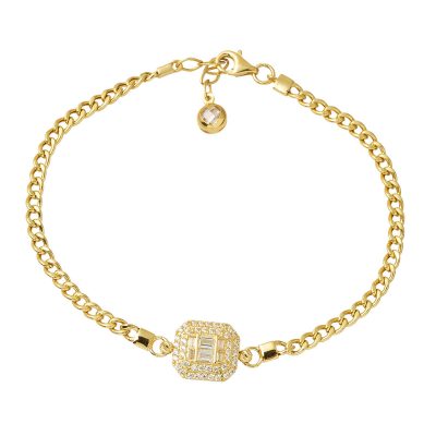 Spor Model Baguette Bracelet Gold 14K