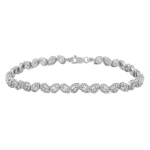 Goutte Design Blanc Or Filigrane Bracelet
