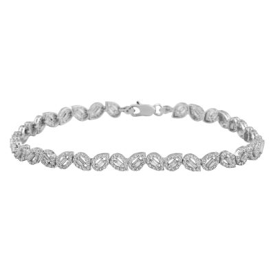 Drop Design White Gold River Bracelet