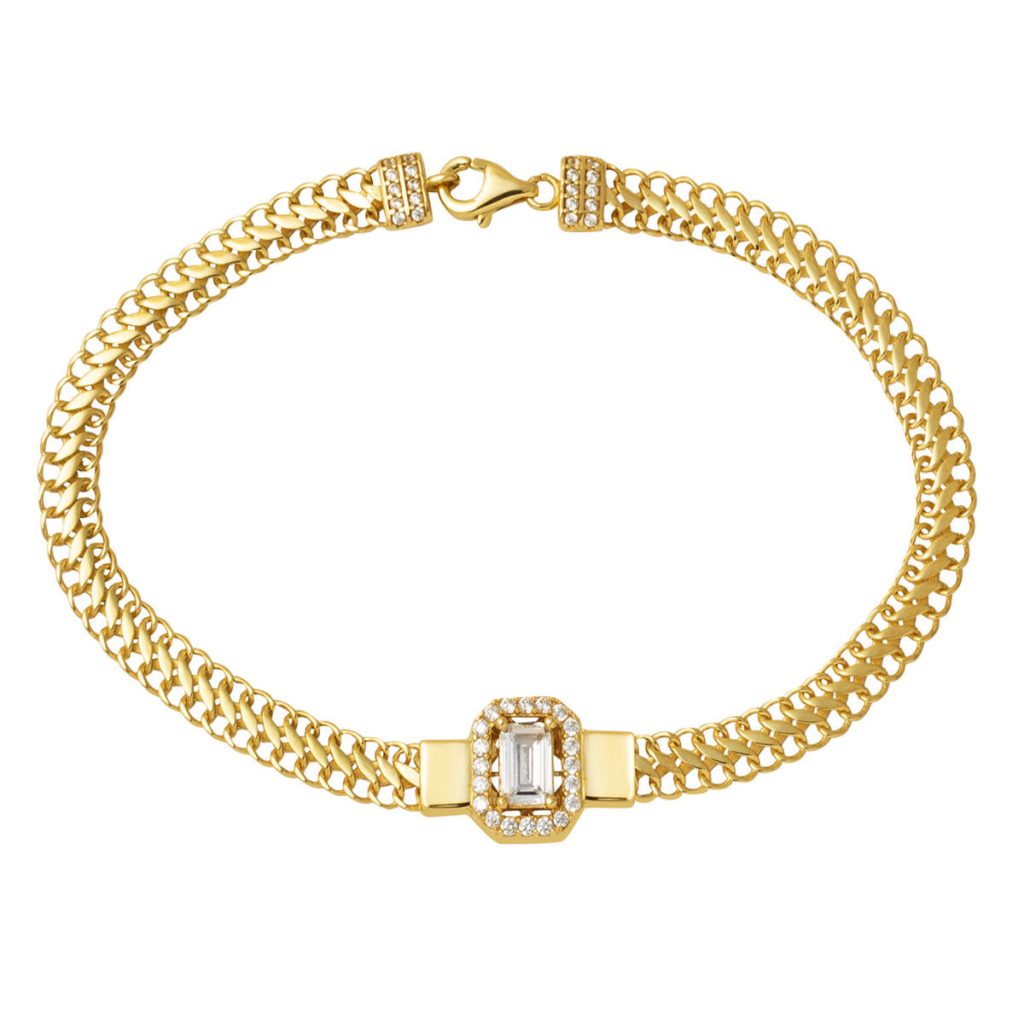 Örme Chain 14 Karat Baguette Gold Bracelet