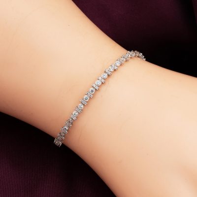 Elena White Gold River Bracelet - 14K - 4.73g - EZ Gold