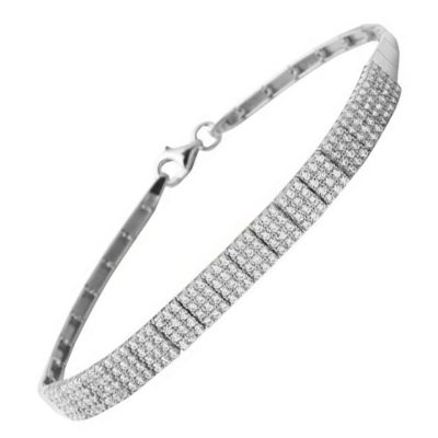 14K White Gold River Bracelet