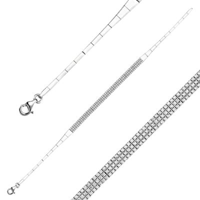 3 Row Filigree 14 Karat White Gold Bracelet
