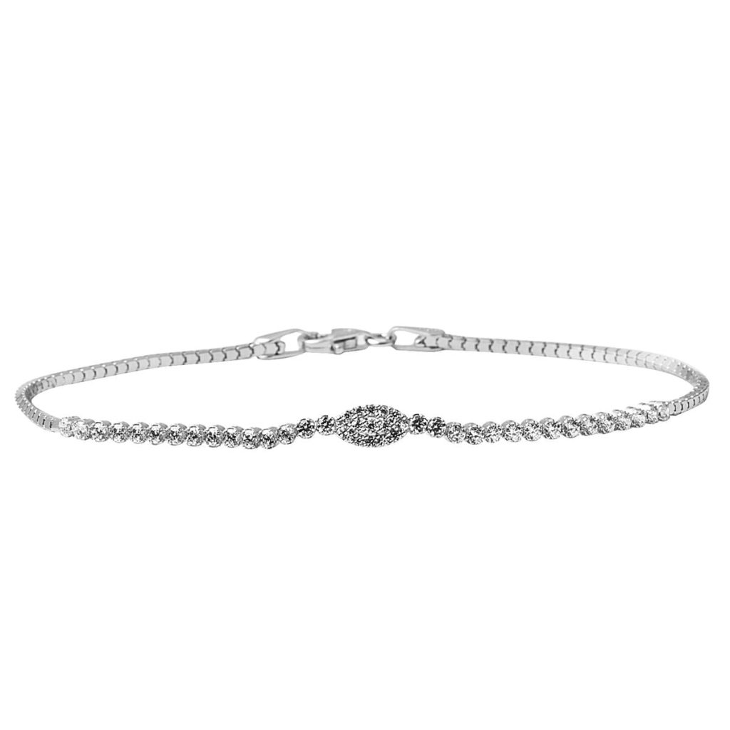Filigree 14 Karat White Gold Bracelet
