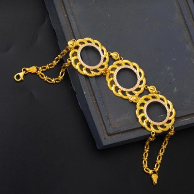 14K 3 Quarterlik Çerçeve Gold Bracelet - 14K - 6.82g - EZ Gold