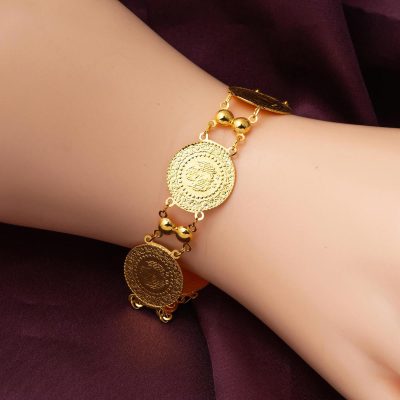 5 Quarter Goldlı 14K Cuff Bracelet - 14K - 16.42g - EZ Gold