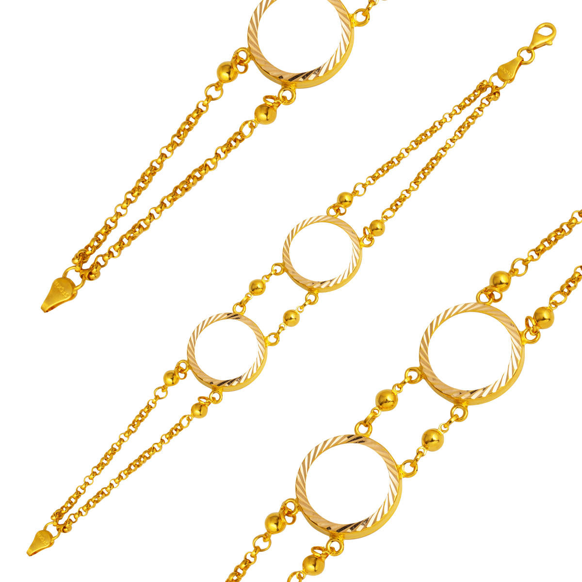 14 Karat 2 Quarter Goldlık Çerçeve Bracelet