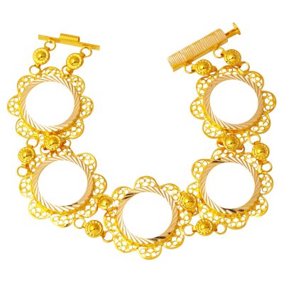 14K 5 Quarterlik Çerçeve Gold Bracelet