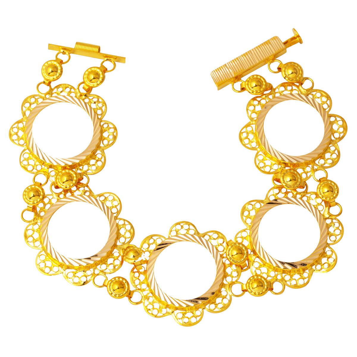 14 Karat 5 Quarterlik Çerçeve Gold Bracelet