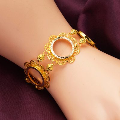 14K 5 Quarterlik Çerçeve Gold Bracelet - 14K - 8.83g - EZ Gold