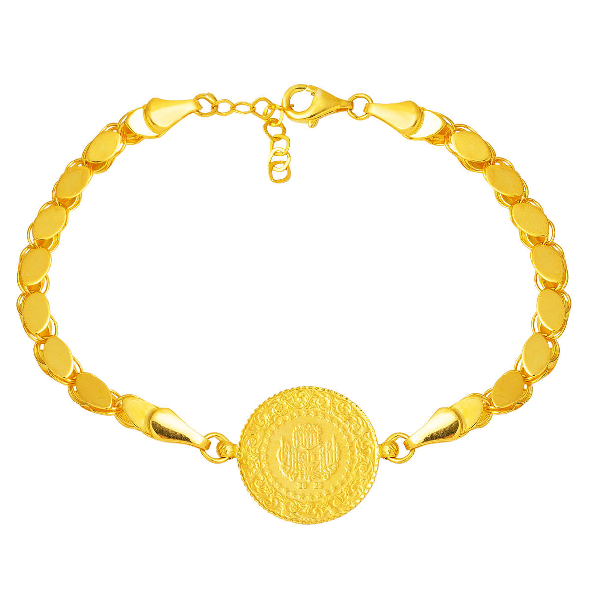 Thick Pul Chain Quarter Gold Bracelet
