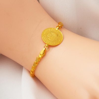 Maraş Pul Zincirli Quarter Goldlı Bracelet - 14K - 5.48g - EZ Gold