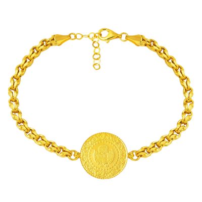 Güverse Zincirli Quarter Goldlı Bracelet