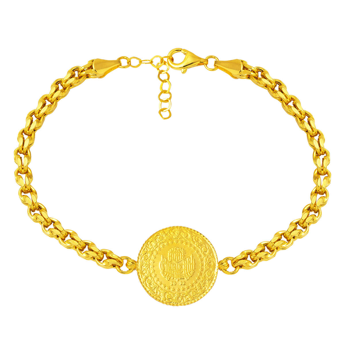 Güverse Chain Quarter Gold Bracelet