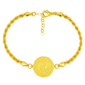 Twisted Chain Quarter Gold Bracelet