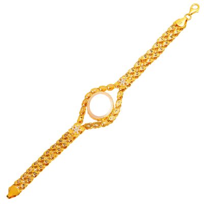 Kar Tanesi Çeyrek Çerçeveli Altın Bileklik - 14K - 10.41g - EZ Gold