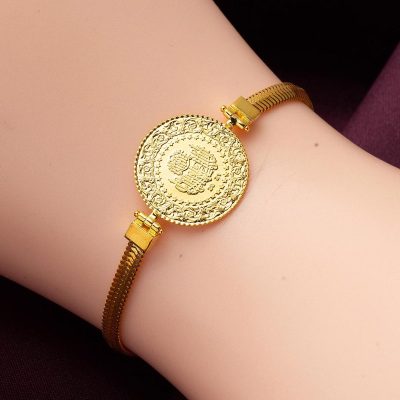 Balıksırtı Zincir Çeyrek Altınlı Bileklik - 14K - 4.82g - EZ Gold