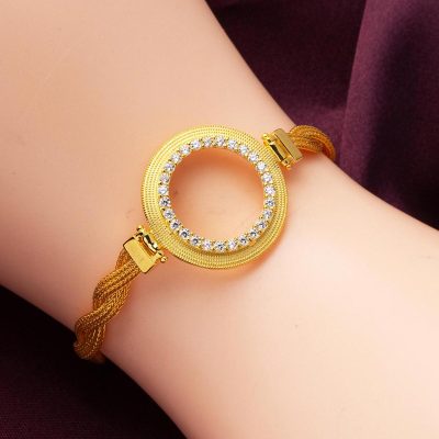 Burgu Zincirli Çeyrek Altınlık 14 Ayar Bileklik - 14K - 9g - EZ Gold