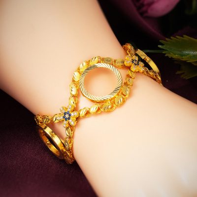 3 Çeyreklik Pullu Altın Bileklik - 14K - 13.85g - EZ Gold
