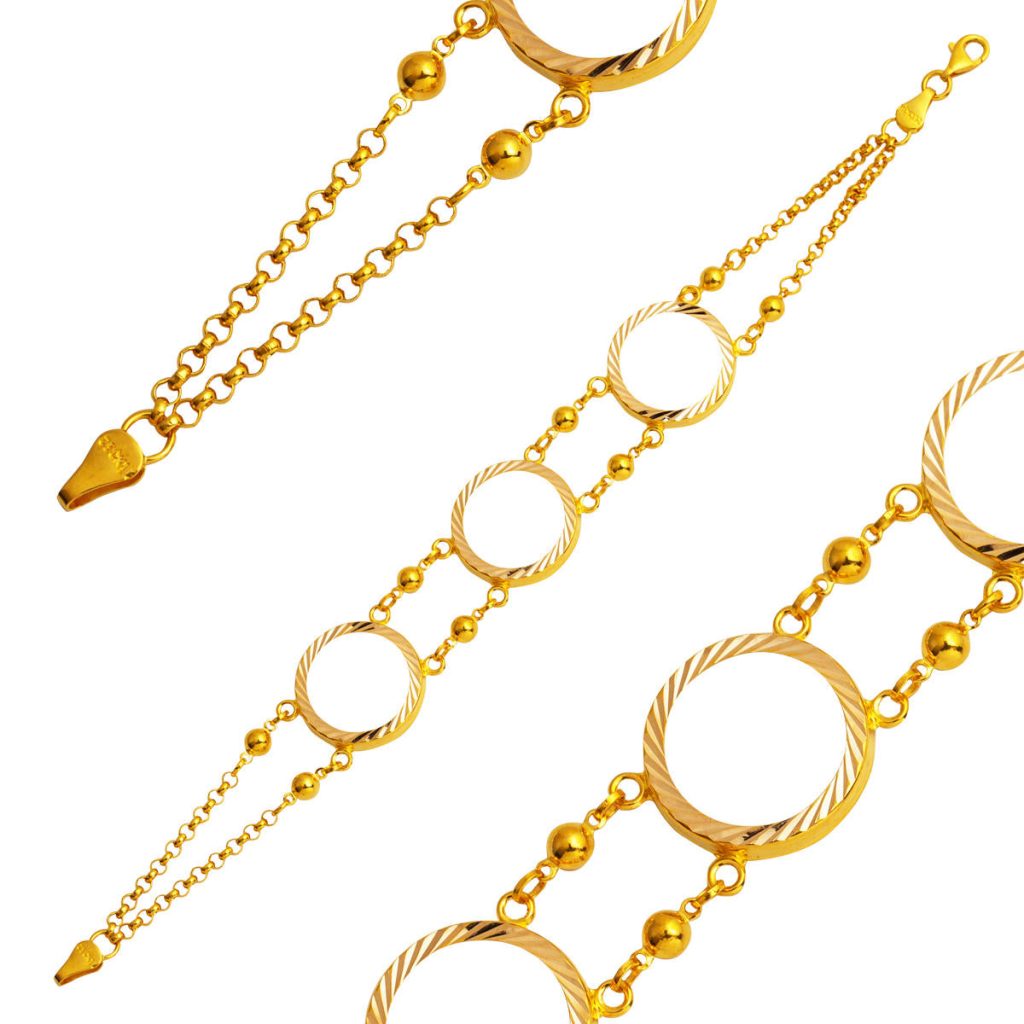 3 Quarter Goldlık 14 Karat Çerçeve Bracelet
