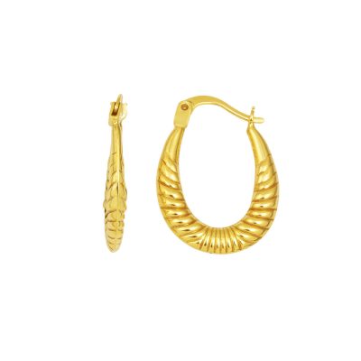 Twisted Hoop Gold Earring - 14K - 1.32g - EZ Gold