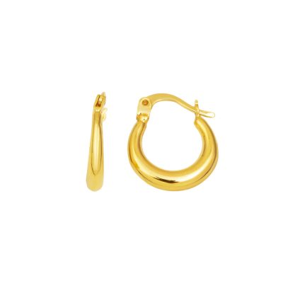 Hilal Hoop Gold Earring - 14K - 1g - EZ Gold
