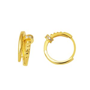 Spiked Gold Hoop Earring
