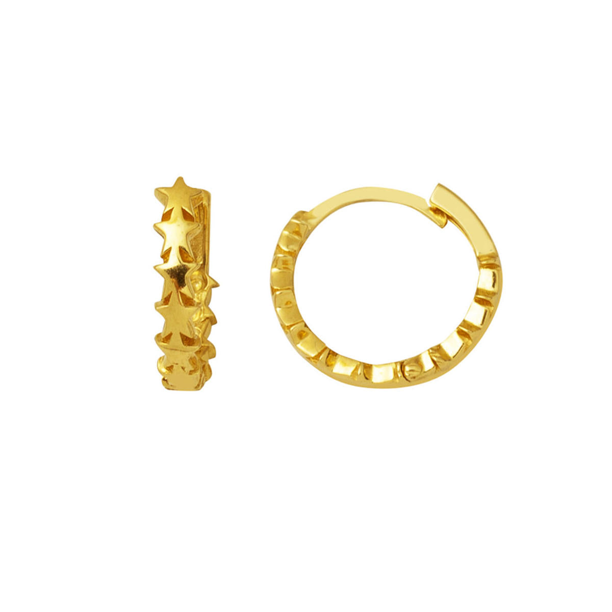 Starlar 14 Karat Gold Earring Orta Boy