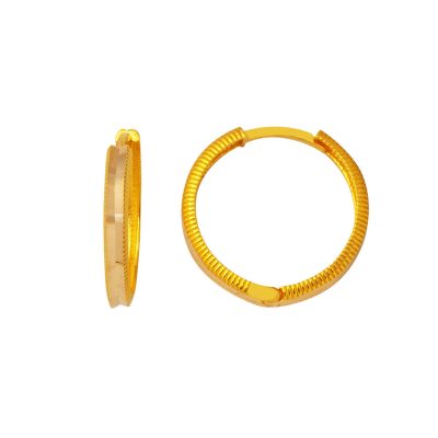 Ajda 14K Hoop Gold Earring 2 cm. Çaplı