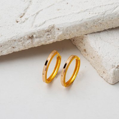 Ajda 14K Hoop Gold Earring 2 cm. Çaplı - 14K - 2.22g - EZ Gold