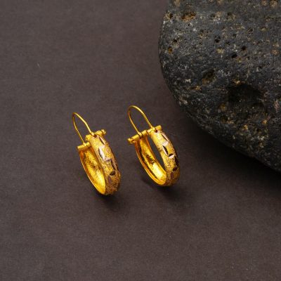Şam Kalemli Créole 14 Carats Or Boucle d'oreille - 14K - 1.98g - EZ Gold