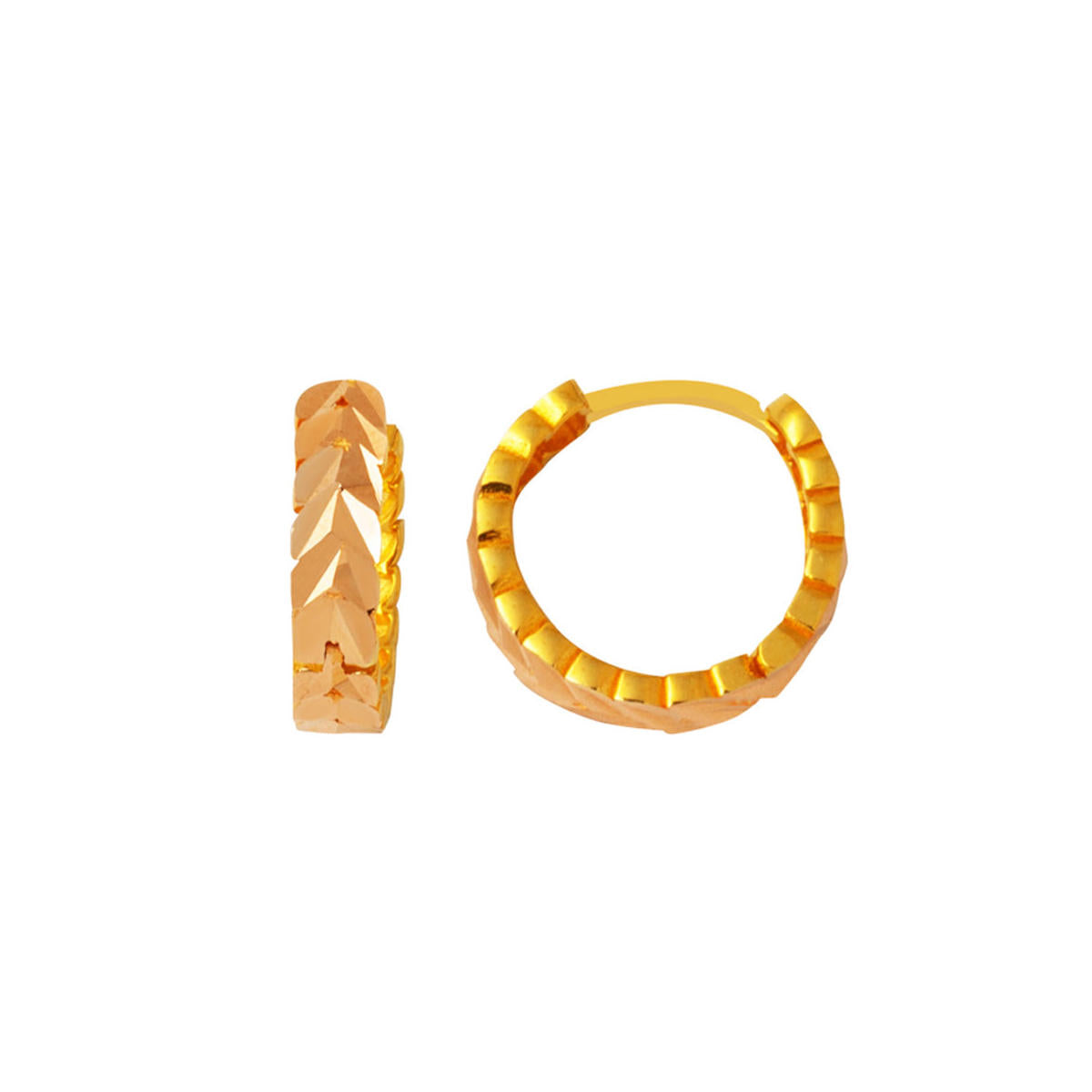Başak Model Spor 14 Karat Hoop Gold Earring