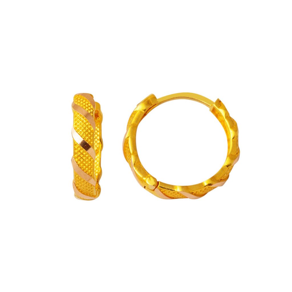 Spor 14 Karat Hoop Earring Orta Boy