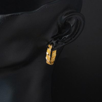 Spor 14K Hoop Earring Orta Boy - 14K - 3.5g - EZ Gold