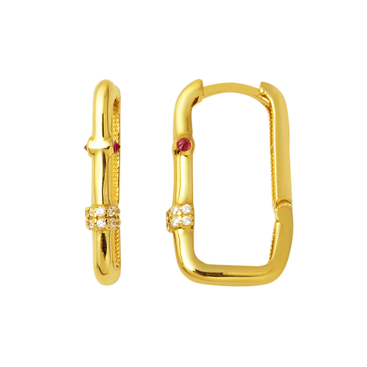 Lia Köşeli 14 Karat Gold Women's Earring