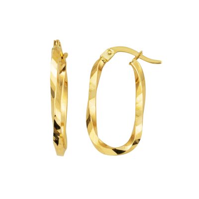 Kalemli Twisted 14 Carats Women's Or Boucle d'Oreille