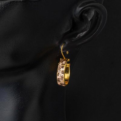 14K Sepet Desenli Halep Earring Gold - 14K - 1.9g - EZ Gold