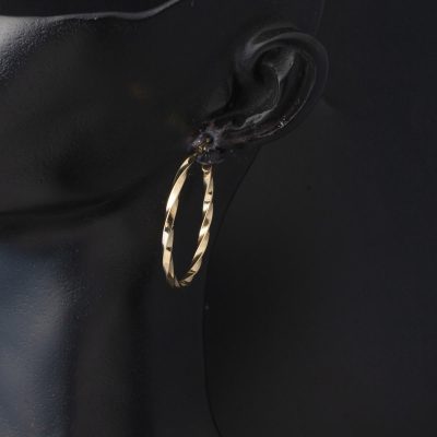 Klasik Büyük Burma Halka Küpe 4 cm. Çaplı - 14K - 3.79g - EZ Gold